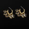 [蚊香盤]銅--小眾氣質水晶愛心耳環 - 有耳洞。银针。D503