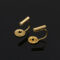 [蚊香盤]銅--耳釘耳夾DIY轉換器 - 蚊香盘转换器。金色