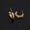 [蚊香盤]銅--法式貓眼石氣質耳環 - 有耳洞。银针。B507