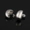[蚊香盤]銅--歐美金屬水滴耳環 - 无耳洞。蚊香盘耳夹。银色。G412