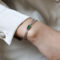 [316L鈦鋼]鋯石雙鏈疊戴項鏈手鏈 - E167钢色手链绿色锆石15+5cm