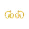 [316L鈦鋼]個性異形耳蝸靈感耳環 - 金色耳环