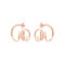 [316L鈦鋼]個性異形耳蝸靈感耳環 - 玫瑰金色耳环