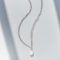 [316L鈦鋼]小眾雙鏈條珍珠項鏈 - 钢色项链40+5cm