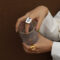 [316L鈦鋼]誇張指紋解密個性戒指 - 钢色戒指（8号）