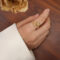 [316L鈦鋼]個性菱形蛇開口形戒指 - A238 金色戒指（开口不可调节）, 7号