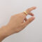 [316L鈦鋼]ins鑲嵌鋯石疊戴戒指 - A246金色-戒指, 6号