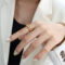 [316L鈦鋼]誇張個性素圈戒指 - A215 金色戒指 （开口不可调节）, 7号