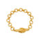 [316L鈦鋼]設計握手形狀手鏈項鏈 - E003金色-手链18cm