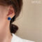 [925銀針]莫蘭迪藍方塊耳環 - 耳钉