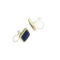 [925銀針]莫蘭迪藍方塊耳環 - 耳夹
