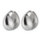 [925純銀]雙面水滴造型耳扣 - 亮银色, 925银