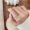 [鍍銀]小眾珠珠設計感戒指 - 97 珠珠（7号开）, 开口可调节