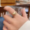 [鍍銀]愛心小眾設計感戒指 - J13 金色（7号开）, 开口可调节