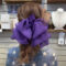 氣質蝴蝶結彈簧夾 - 紫色欧根纱蝴蝶结发夹