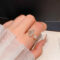 [🇰🇷韓.代工]扇貝珍珠鋯石戒指 - 镀金-扇贝珍珠锆石开口戒指