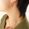 [316L鈦鋼]極簡麻花扭紋耳環F013 - F013-金色耳环