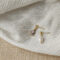 [925銀針]珍珠鋯石不對稱耳環 - 1724异形珍珠