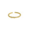 [925純銀]不規則微鑲鋯石戒指 - JA600【18K金色】, 开口可调节