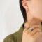 [316L鈦鋼]極簡麻花扭紋耳環F013 - F013-钢色耳环