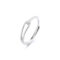 [銅]閃耀波光粼粼細圈素戒 - 素圈个性戒指（白金色）, 开口可调节