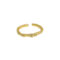 [925純銀]不規則微鑲鋯石戒指 - JA601【18K金色】, 开口可调节
