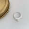 [925純銀]法式珍珠弧面戒指YC4080R - 珍珠戒指-银色, #13号【可调节12-14号】