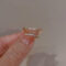 [925純銀]小眾設計齒痕戒指YC4143R - 齿痕戒指-黄金色, #13号【可调节12-14号】