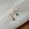[925銀針]鋯石珍珠輕奢耳環 - A173小巧绿锆石