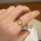 [925純銀]簡約圓環幾何戒指YC4130R - 双色圆环戒指, #13号【可调节12-14号】