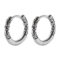 [925純銀]不規則紋理圓圈耳環 - 银色, 925银
