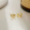 [925純銀]小眾氣質星月耳圈YC6362E - 星月耳扣-黄金色, 925银