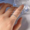 [銅]ins時尚鑲鋯石戒指 - 1703一排锆石戒指, 开口可调节