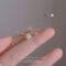 [925純銀]花朵少女氣質耳環YC6480E - 花朵耳钉-黄金色, 925银