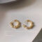 [925銀針]異形氣質簡約耳環 - 1814锆石耳扣