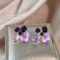 [925銀針]優雅紫水晶耳釘 - 593优雅紫耳环