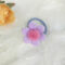 花朵高彈力丸子頭髪圈 - 紫色花朵