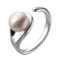 [925純銀]簡約氣質珍珠戒指 - 银色, 开口可调节