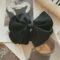 多層緞面蝴蝶結髪夾 - 黑色法式蝴蝶结发夹
