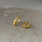 [925銀針]微鑲鋯石蛇形耳扣 - 1099金色耳扣