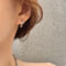 [925銀針]小眾設計感圓圈耳環 - 银色款
