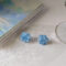 [925銀針]甜美樹脂花耳環 - C-98蓝色