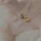 [925純銀]氣質款小貝殼項鏈 - 贝壳珍珠项链-黄金色, 925银