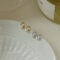 [925純銀]高級感橢圓珍珠耳環YC6324E - 珍珠耳钉-白金色, 925银