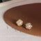 [925銀針]氣質珍珠花朵耳釘C-297 - C-297