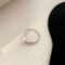 [925純銀]時尚個性珍珠戒指YC4225R - 珍珠戒指-白金色, #13号【可调节12-14号】