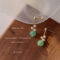 [925銀針]森系綠玉石珍珠耳環B-622 - B-622绿玉石