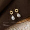[925銀針]設計感珍珠高級耳環A341 - A341异形天然珍珠