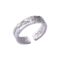 [925純銀]不規則錫紙戒指 - J5200戒指, 开口可调节