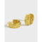 [925純銀]光面菱形紋耳扣 - 18K金色, 925银